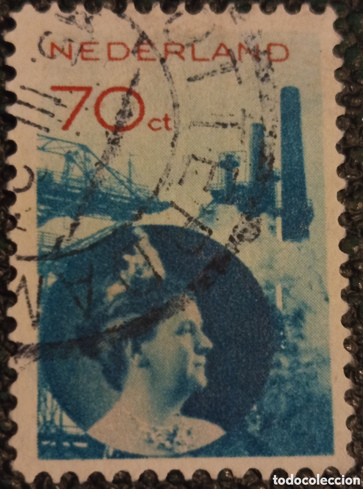 Sellos: &rdquo;Holanda 1931-33 Fotomontage 70 ct Wilhelmina industria NVPH 236 usado&rdquo;