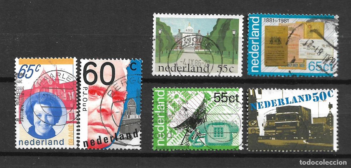 Sellos: holanda lote 6 sellos usado - 22/4