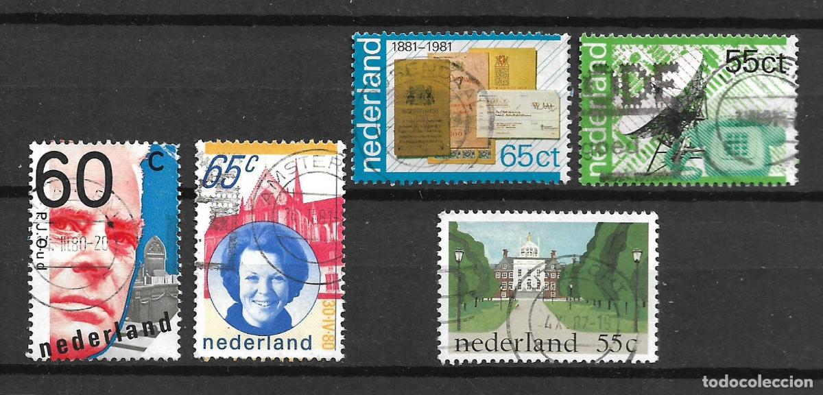 Sellos: holanda lote 5 sellos usado - 22/4