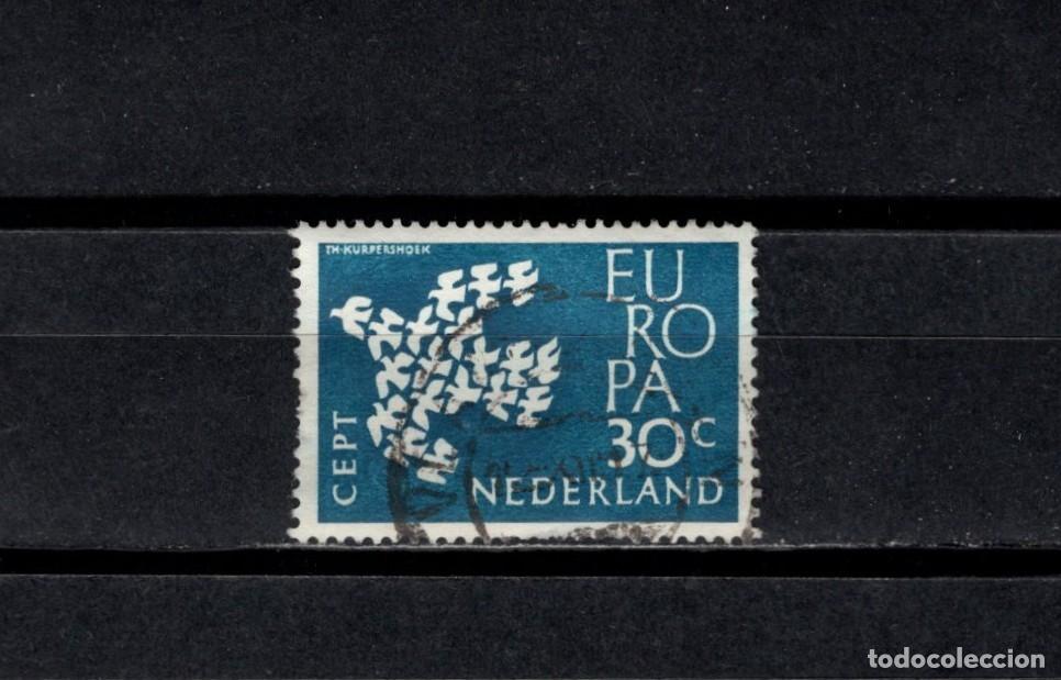 Sellos: Sello usado. Serie Europa. Sello 30 centavos verde. 1961 septiembre. Yvert 739.