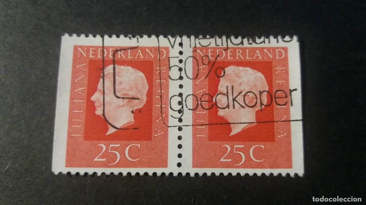Sellos: Selo usado. Reina Juliana. Sello de 25 centavos. noviembre 1969. Yvert 882.