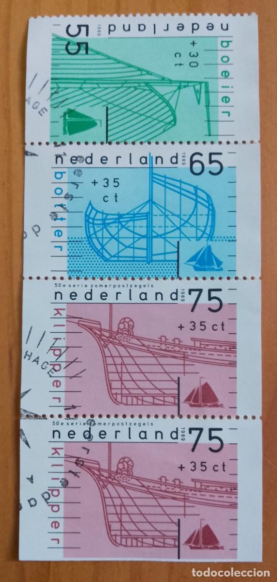 Sellos: NEDERLAND, HOLANDA - BOEIER, KLIPPER, DOS EMBARCACIONES TRADCIONALES EN LOS PAISES BAJES