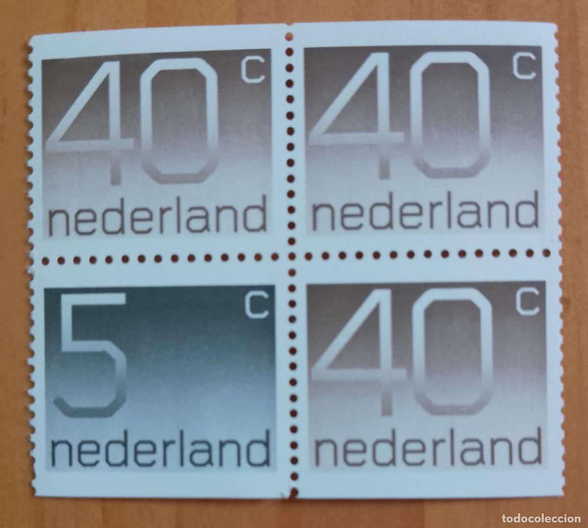Sellos: NEDERLAND, HOLANDA - TIRA CON 4 SELLOS NUEVOS.A&Ntilde;O 1976 - NUMERAL