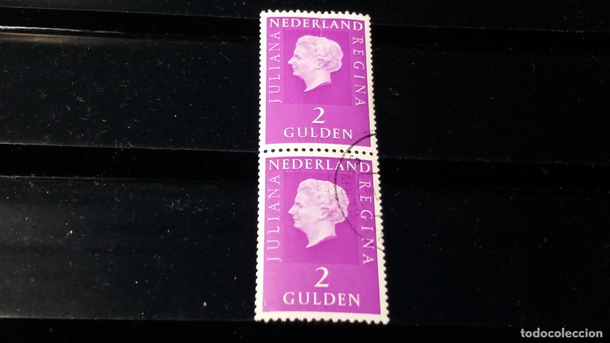 Sellos: Sello usado. Reina Juliana. Sello de 2 florines. 1973 agosto. Yvert 953.