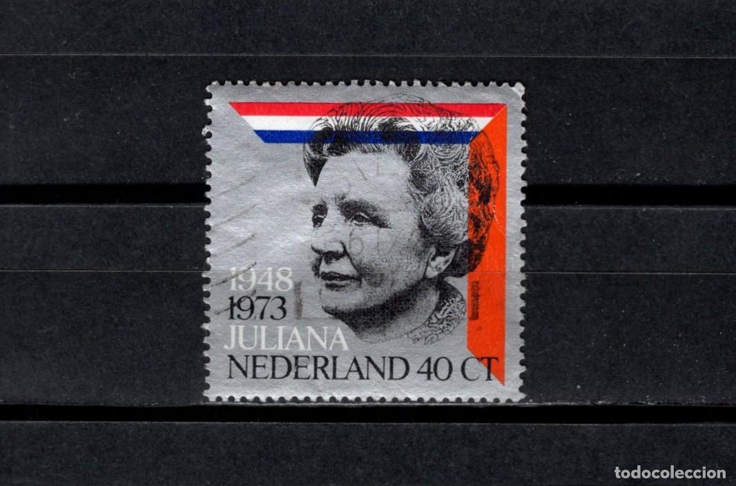 Sellos: Sello usado. XXV Aniv&ordm; Coronacion Juliana. Sello 40 centavos. Septiembre 1973. Yvert 988.