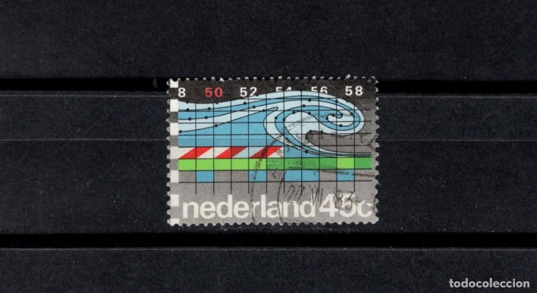 Sellos: Sello usado. 50 A&ntilde;os del laboratorio de hidrodin&aacute;mica de Delft. Yvert 1078.