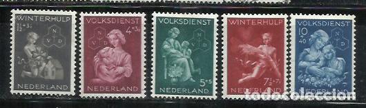 Sellos: 9321K-HOLANDA NEDERLAND PAISES BAJOS 2 SERIE COMPLETA 1944 N&ordm; 413/417