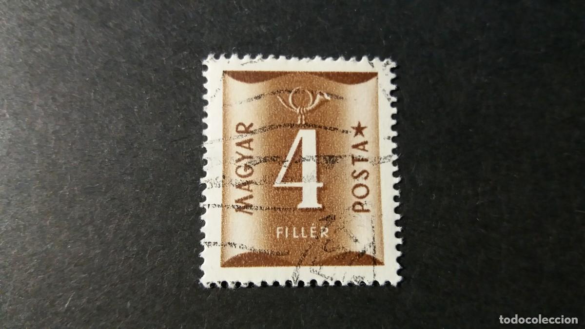 Sellos: Sello usado. Sello tasade 4 fill&eacute;r. 1951 diciembre. Yvert 185.