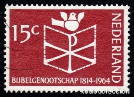 Sellos: Holanda. 150.&ordm; aniversario de la Sociedad B&iacute;blica. 1963. YT-800. S. Completa. Usado