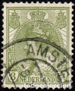 Sellos: Holanda. Reina Guillermina. 1898-1923. YT-50. Usado