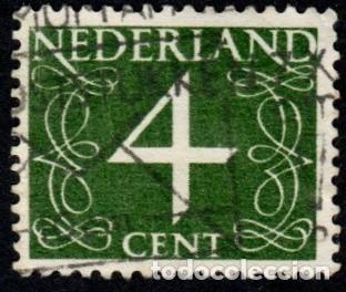 Sellos: Holanda. N&uacute;mero y Filigrana. 1946. YT-460. Usado