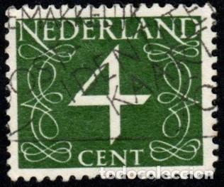 Sellos: Holanda. N&uacute;mero y Filigrana. 1946. YT-460. Usado