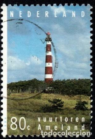 Sellos: Holanda. 400&ordm; Anv Faro de Brandaris. 1994. YT-1487. Usado