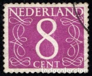 Sellos: Holanda. N&uacute;mero y Filigrana. 1962. YT-756. Usado
