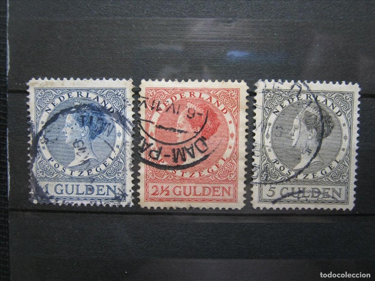 Sellos: HOLANDA 1924-27 YVERT 152, 152A Y 153 USADOS PERFECTOS.