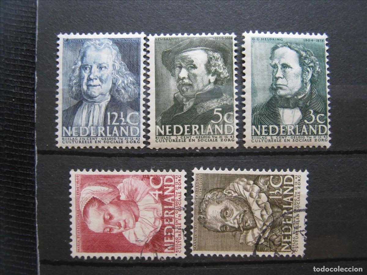 Sellos: HOLANDA 1938 SERIE YVERT 304/308 MNH** Y USADO LUJO.