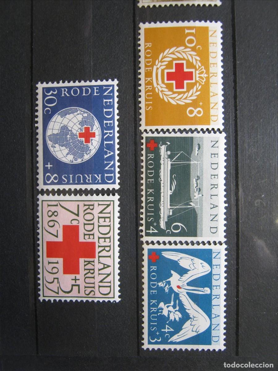 Sellos: HOLANDA 1957 SERIE YVERT 673/677 MNH** SIN CHARNELA LUJO.