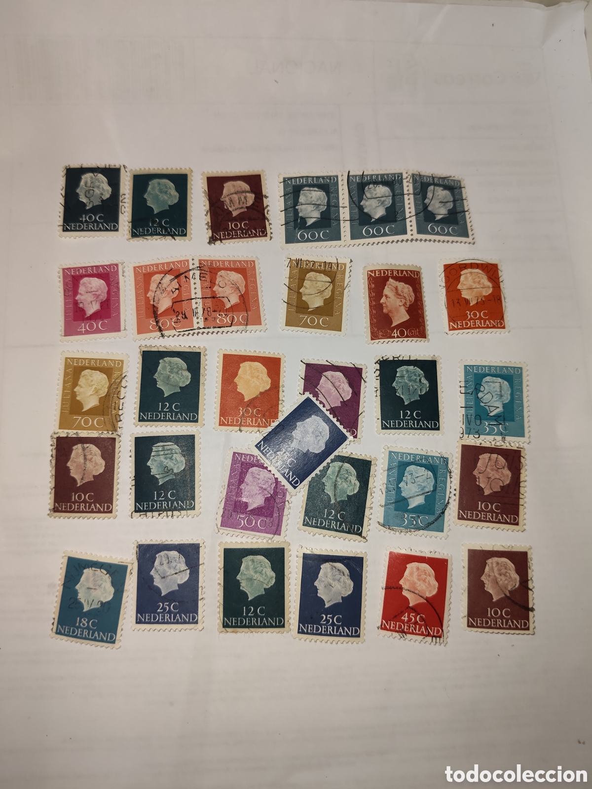 Sellos: 31 sellos de Holanda Reina Juliana 1953-72 usados