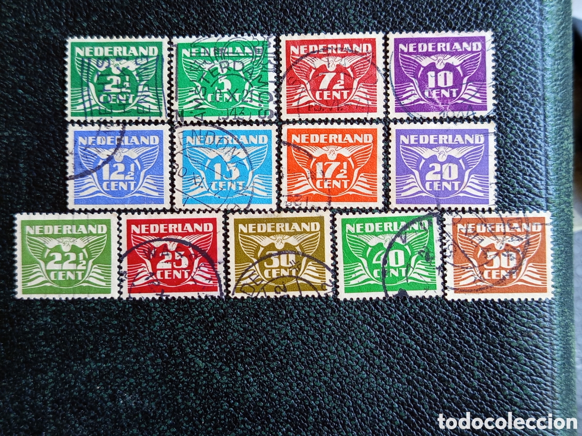 Sellos: Pa&iacute;ses Bajos 1940 Serie B&aacute;sica Vliegende Duif Yvert 351/363 Usados
