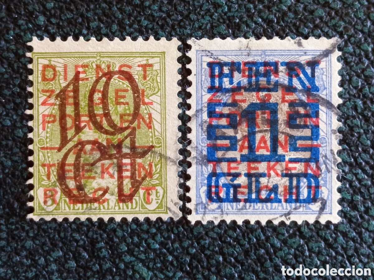 Sellos: ,Pa&iacute;ses Bajos 1923 Serie Completa Sobrecargados Socorro Yvert 126/127 Usados