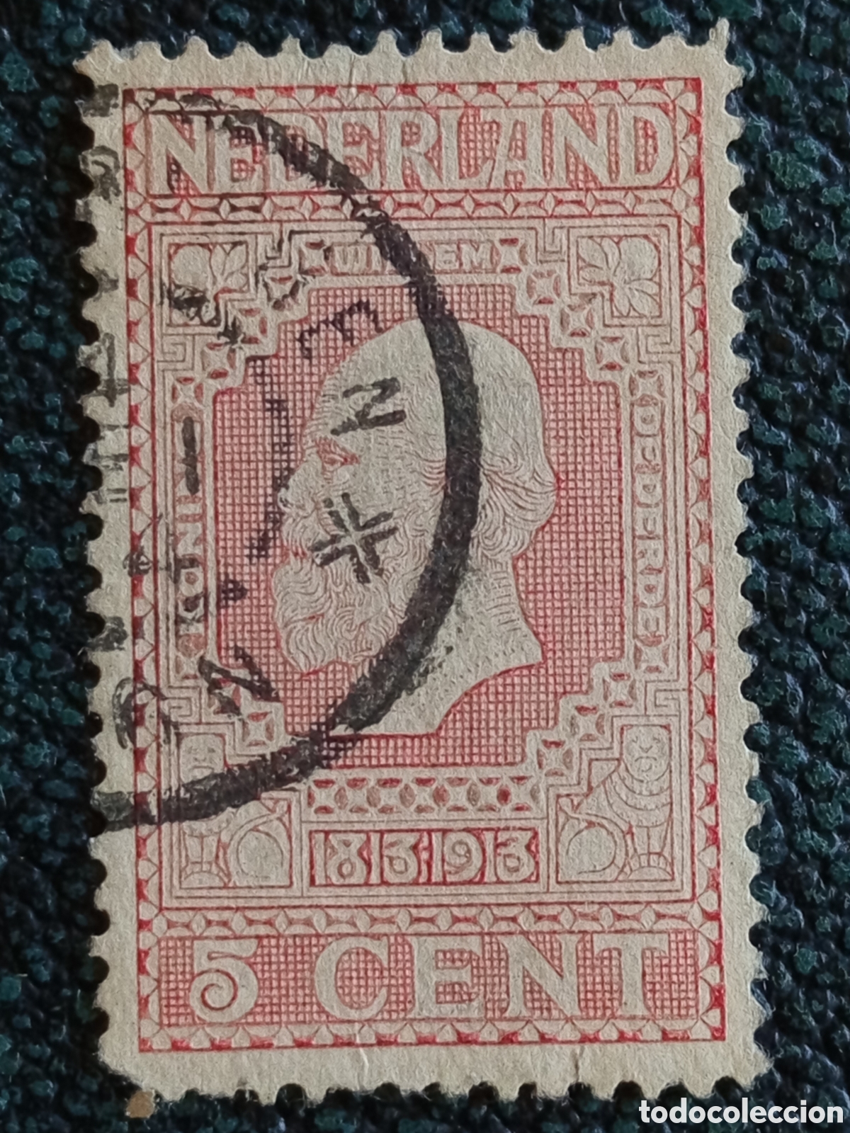 Sellos: Pa&iacute;ses Bajos 1893 Sello 5 Centavos Guillermo III Yvert 30 Usado
