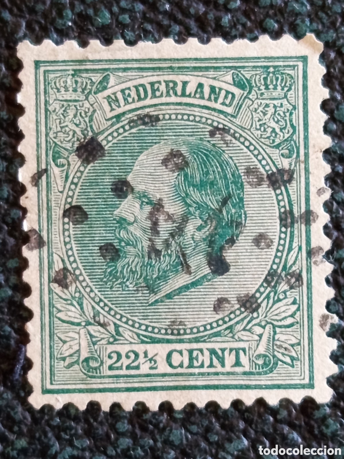 Sellos: Pa&iacute;ses Bajos 1872 Sello 22&frac12; Centavos Guillermo III Yvert 27 Usado