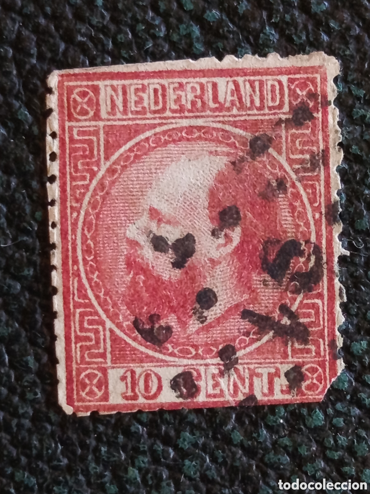 Sellos: Pa&iacute;ses Bajos 1872 Sello 10 Centavos Guillermo III Yvert 24 Usado