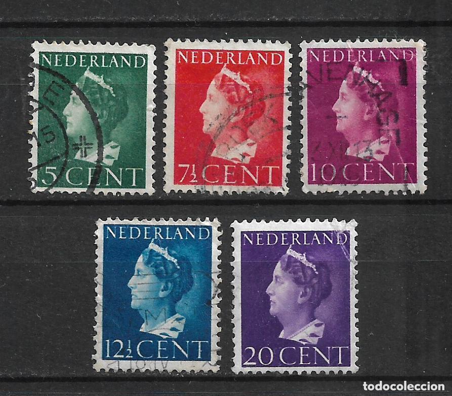 Sellos: holanda 1940-47 # 216/219 + 221 usado - 23/37