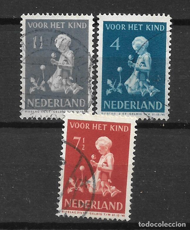 Sellos: holanda 1940 # B129+B131+B133 usado - 4/18