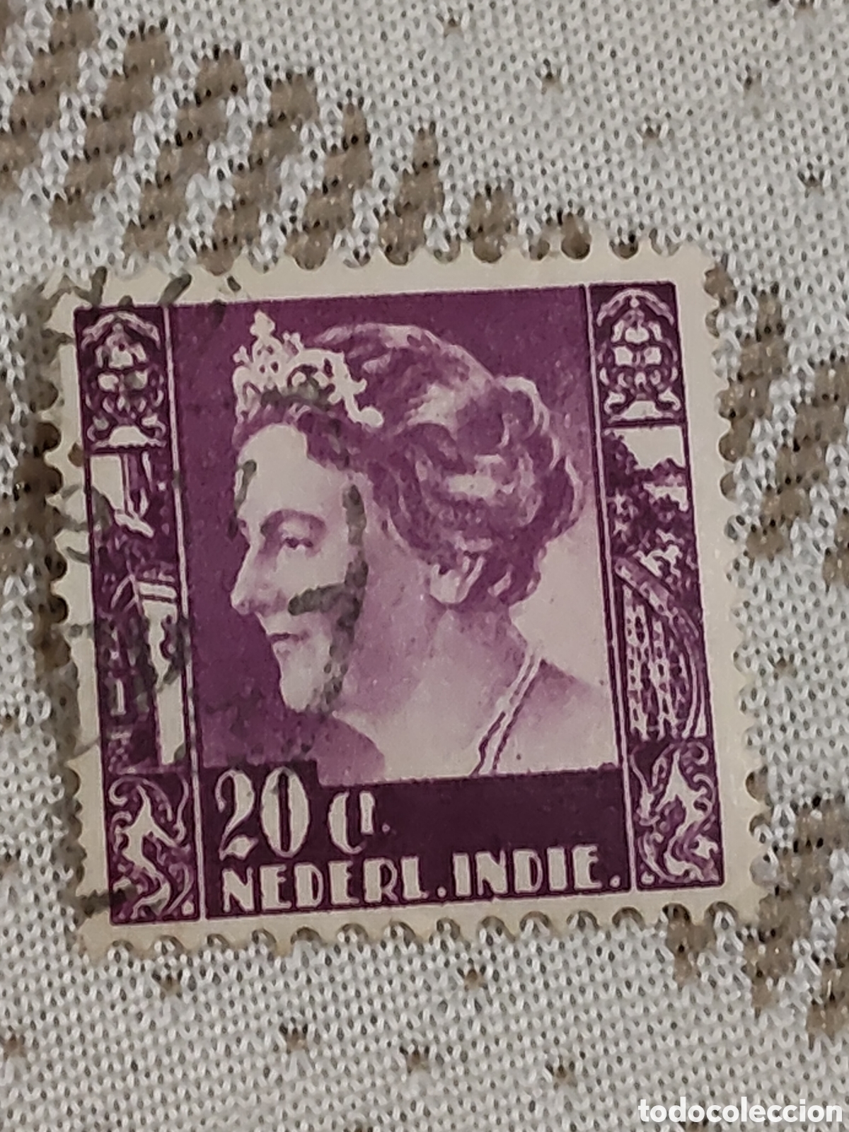 Sellos: Sello de las indias orientales holandesas Reina Guillermina 1934