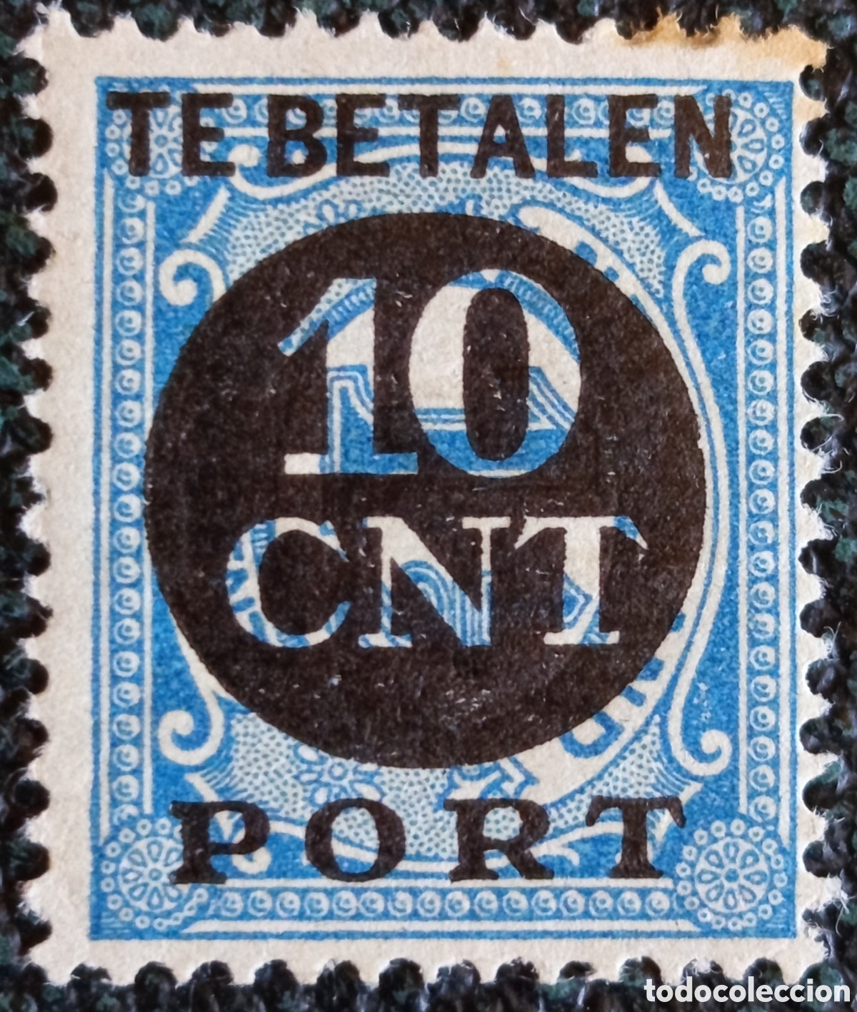 Sellos: Sello Holanda Pa&iacute;ses Bajos 1924 Tasa 10 C&eacute;ntimos Azul MNH NVPH P67