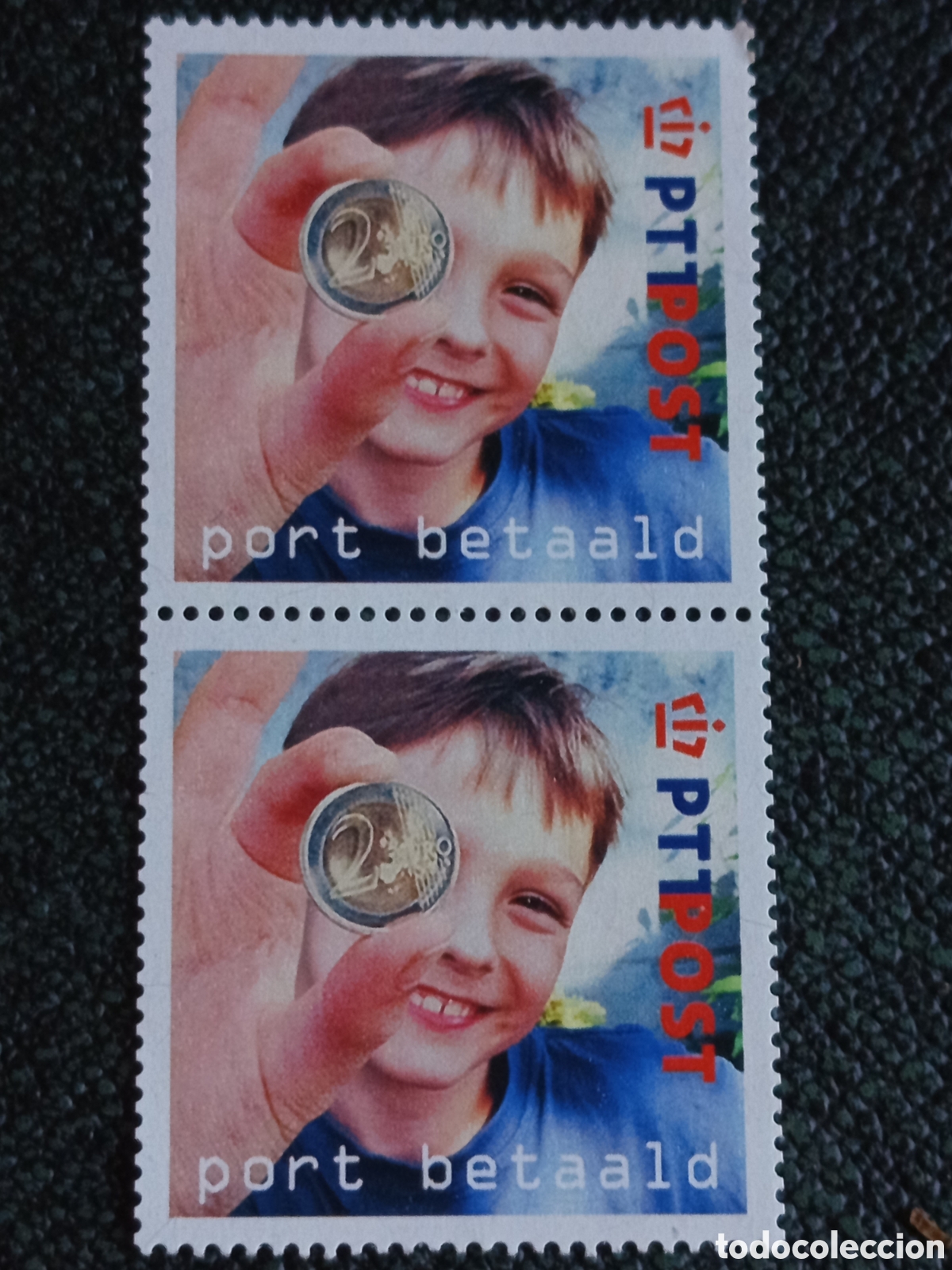 Sellos: Pareja Sellos Holanda 2001 Euro MNH (NVPH BZ7)