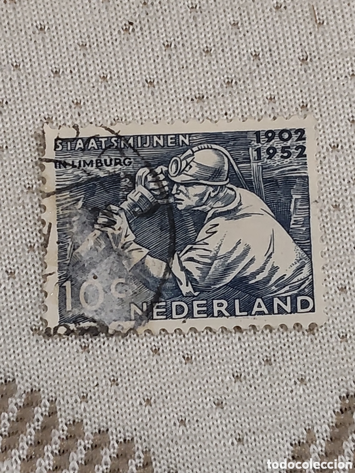 Sellos: Sello de Holanda 50 aniversario de las minas estatales de Limburg 1952