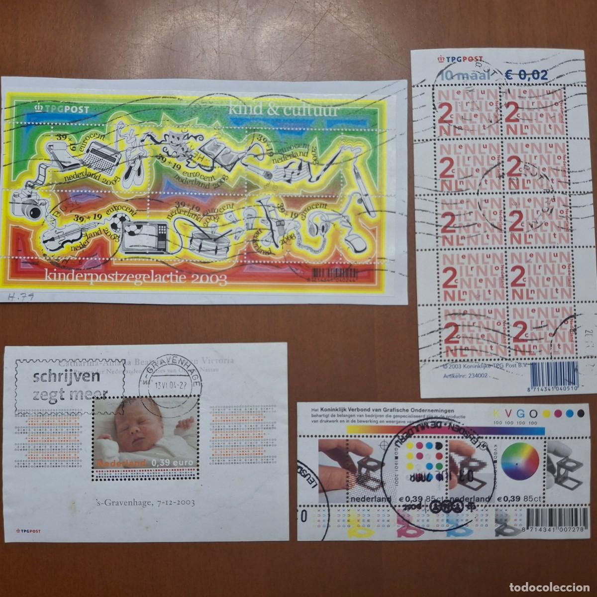 Timbres: HB22 HOJITAS BLOQUE de PAISES BAJOS en usado ideal para tematicas (leer descripcion)