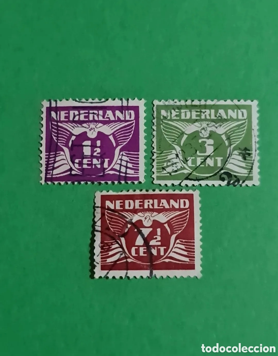 Sellos: HOLANDA : lote 3 sellos n&uacute;meros. - Foto 2