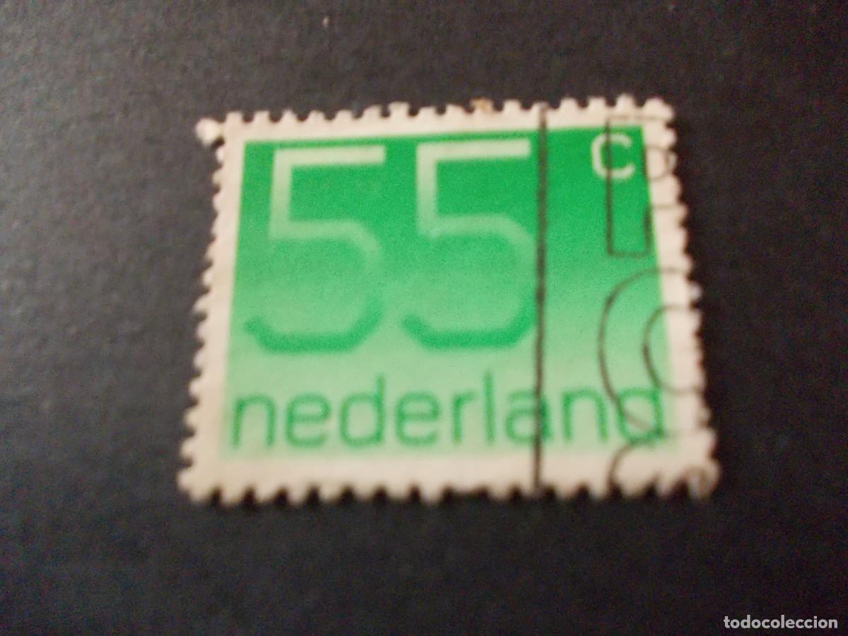 Sellos: Sello 55 Nederland Pa&iacute;ses Bajos dise&ntilde;o moderno filatelia verde