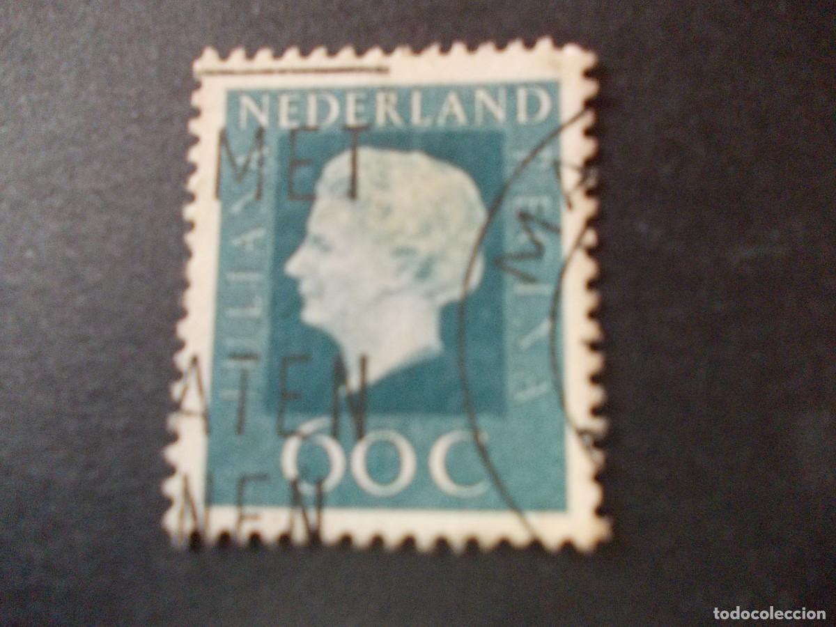 Selos: Sello Nederland 60c retrato Reina Juliana en azul emisi&oacute;n Pa&iacute;ses Bajos filatelia europea 1972