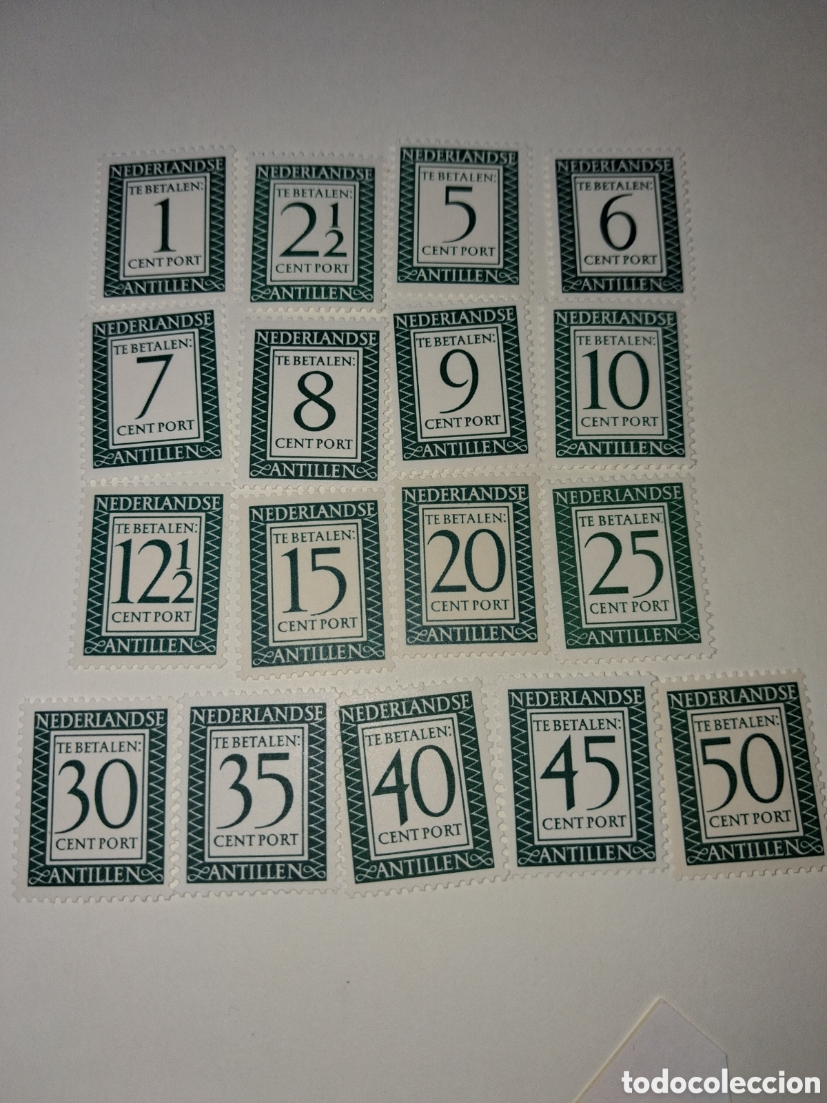 Sellos: Sello Curacao, Antillas H. nuevo 1952/59. N&uacute;mero y valor.
