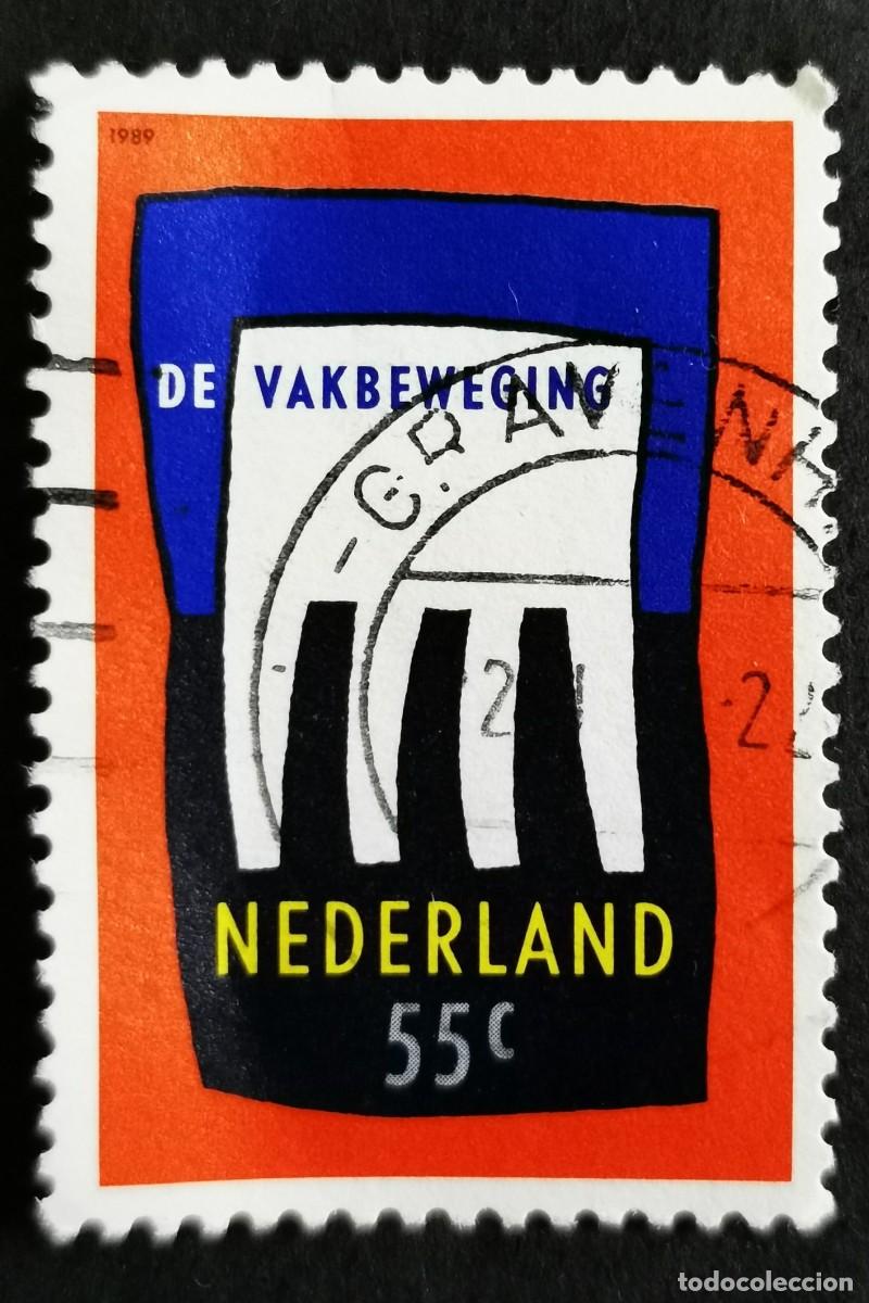 Sellos: Sello Pa&iacute;ses Bajos 1989, Sindicatos holandeses Solidaridad , 55 c. Michel: NL 1358