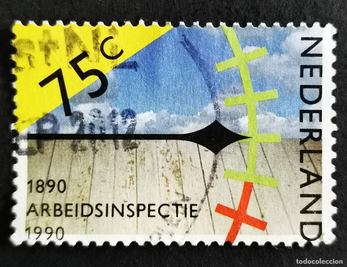 Sellos: Sello Pa&iacute;ses Bajos 1990, Centenario de la Inspecci&oacute;n de Trabajo, 75 c. Miche: NL 1376