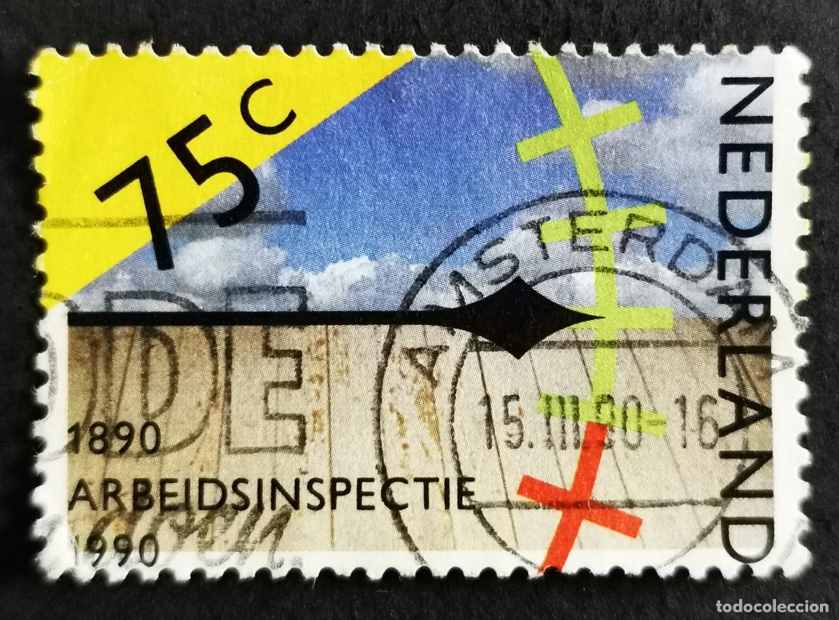 Sellos: Sello Pa&iacute;ses Bajos 1990, Centenario de la Inspecci&oacute;n de Trabajo, 75 c. Miche: NL 1376