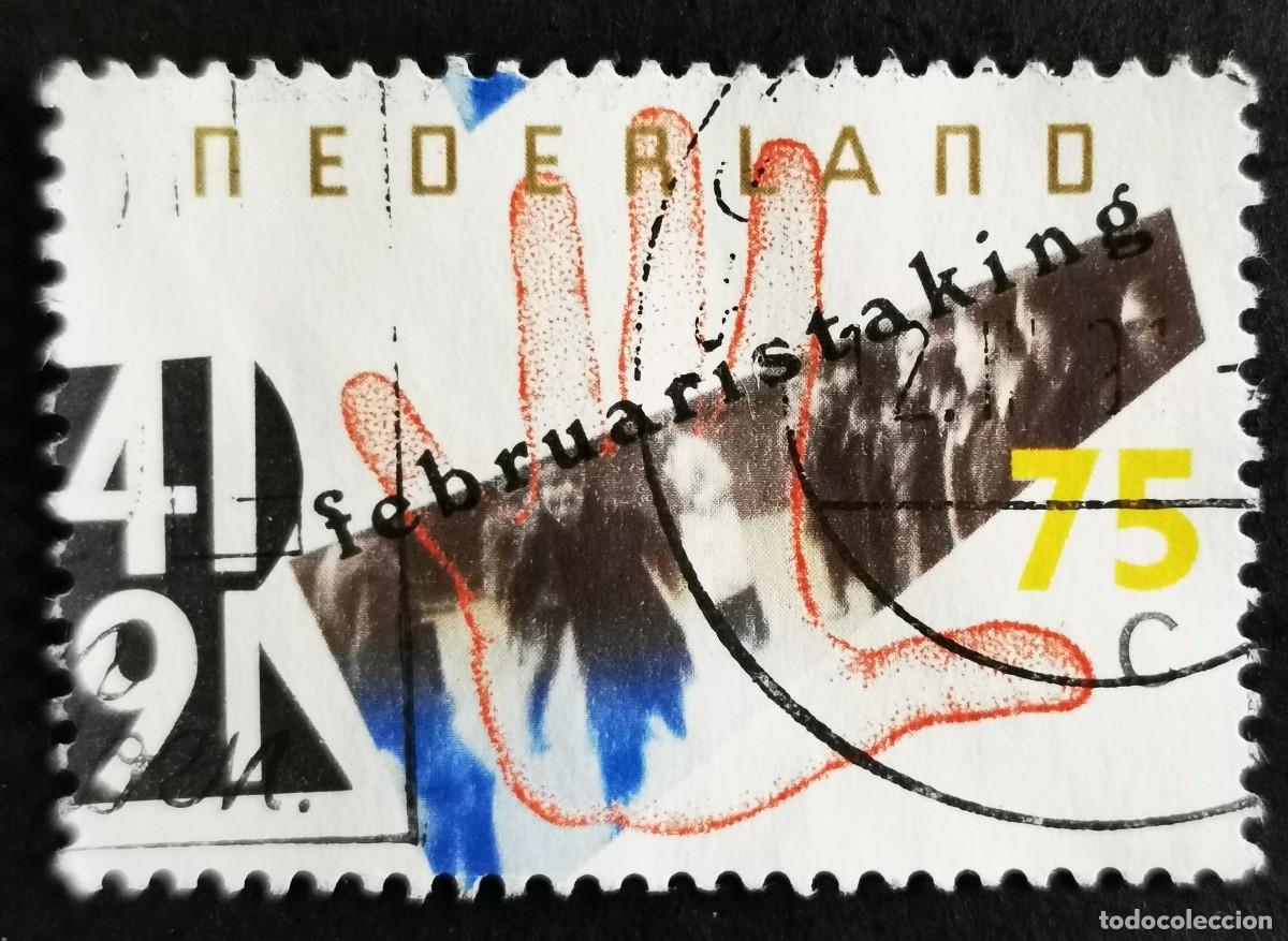 Sellos: Sello Pa&iacute;ses Bajos 1991, 50&ordm; aniversario de la huelga general de &Aacute;msterdam., 75 c. Michel: NL 1399