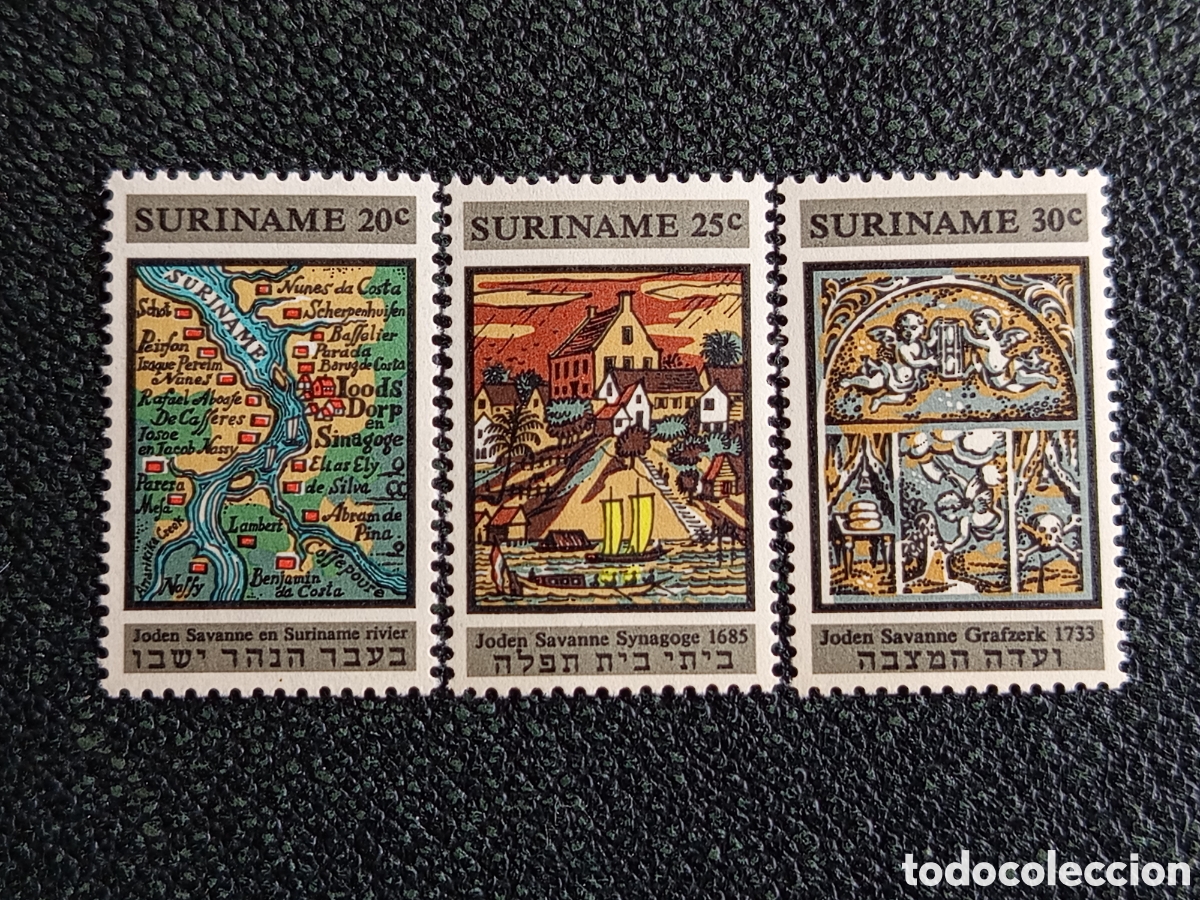 Sellos: Surinam 1968 Lote 3 Sellos Joden Savanne Sabana Jud&iacute;a MNH NVPH 488/490