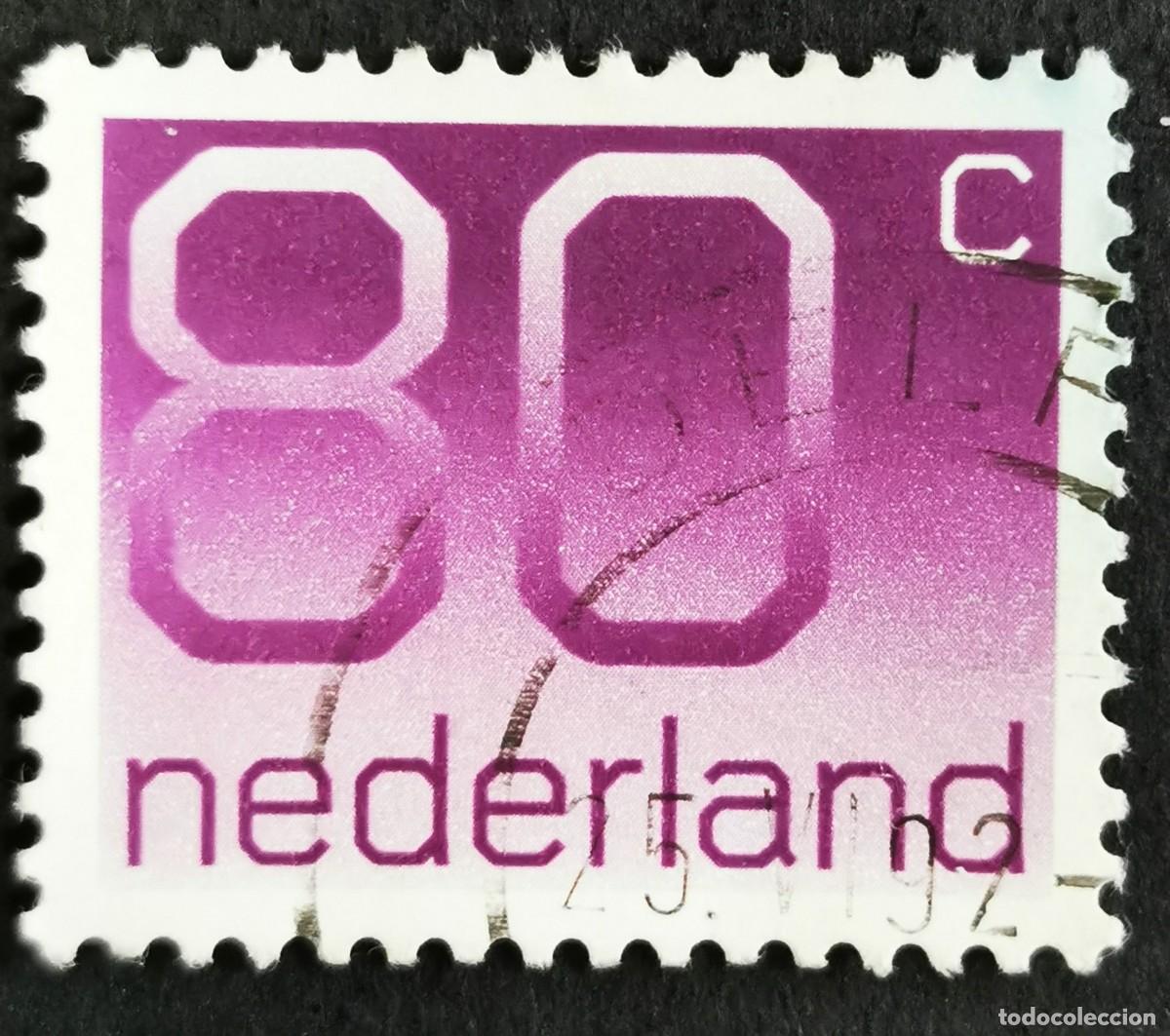 Sellos: Sello Pa&iacute;ses Bajos 1991, Tipo num&eacute;rico 'Crouwel', 80 c. Michel: NL 1416A