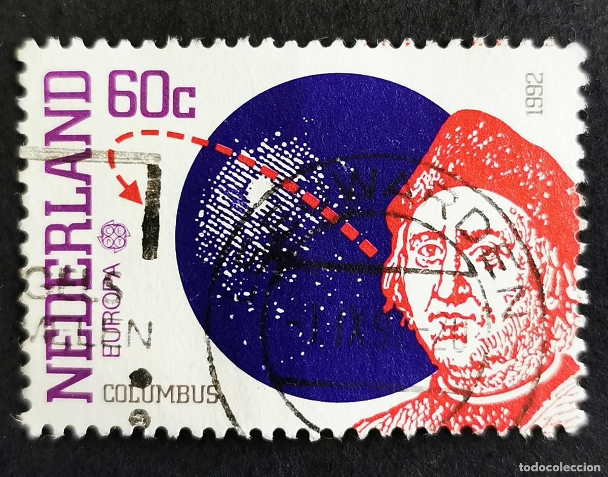Sellos: Sello Pa&iacute;ses Bajos 1992, C.E.P.T. - Discovery America, 60 c. Michel: NL 1441
