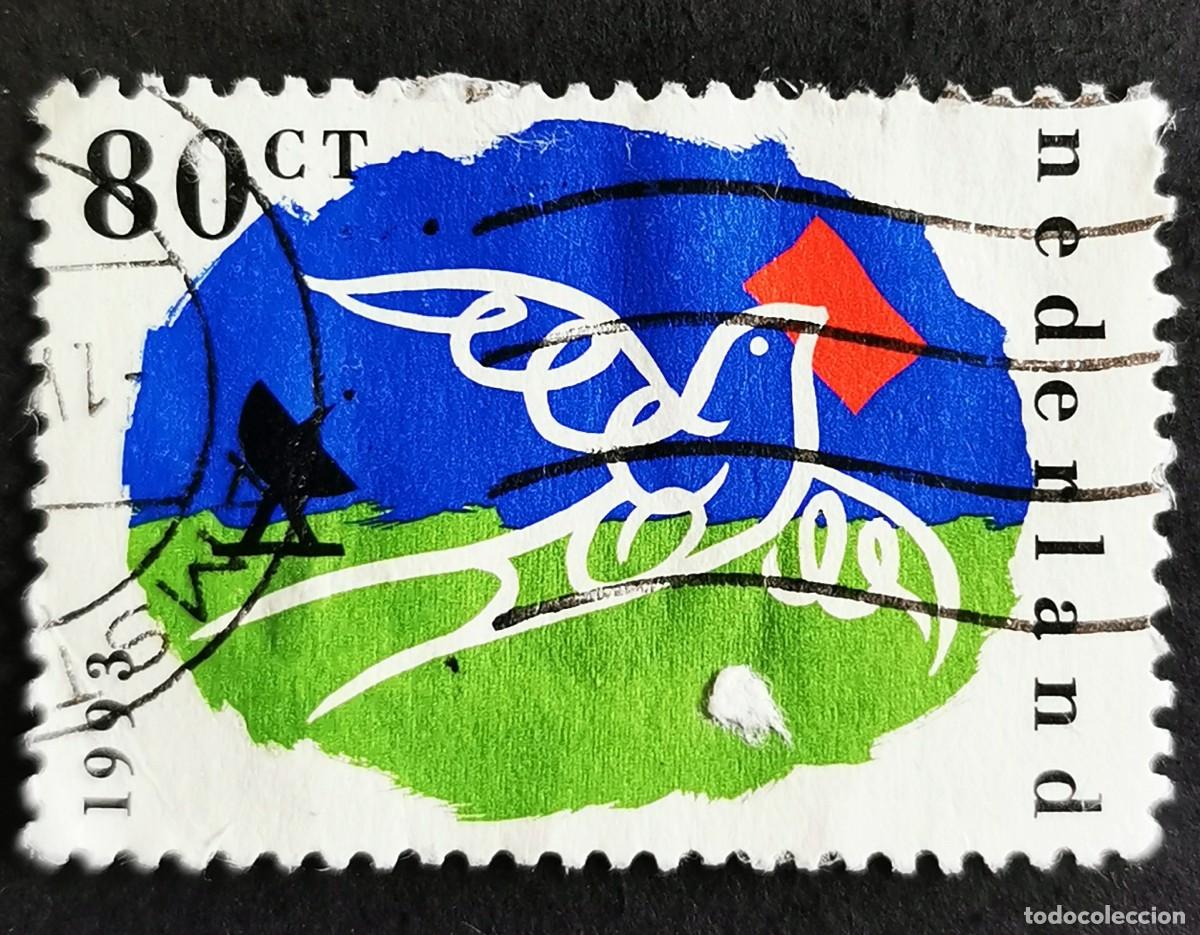 Sellos: Sello Pa&iacute;ses Bajos 1993, Transporte de informaci&oacute;n, 80 c. Michel: NL 1491