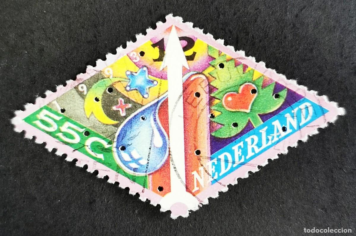 Sellos: Sello Pa&iacute;ses Bajos 1993, Vela y &aacute;rbol de Navidad, 55 c. Michel: NL 1497