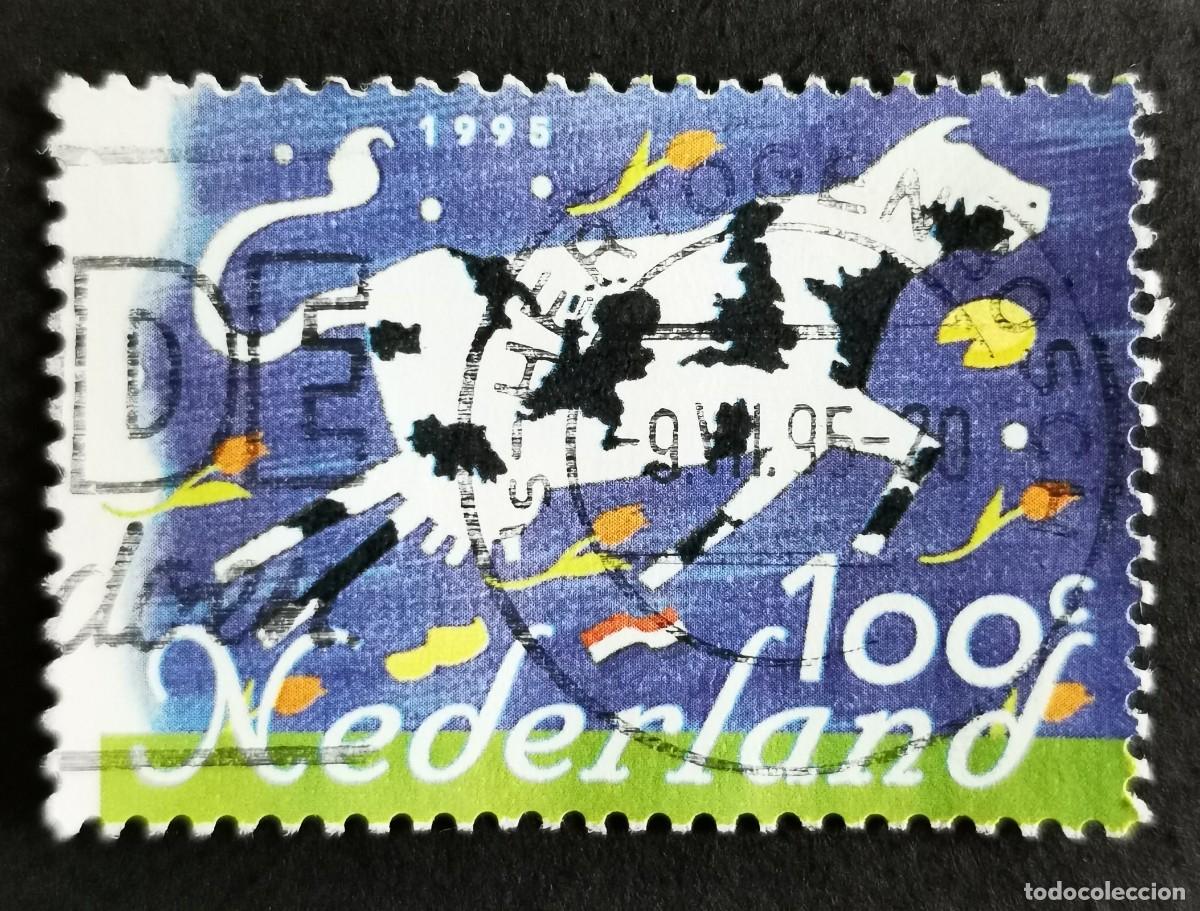Sellos: Sello Pa&iacute;ses Bajos 1995, Vaca voladora, 100 c. Michel: NL 1531