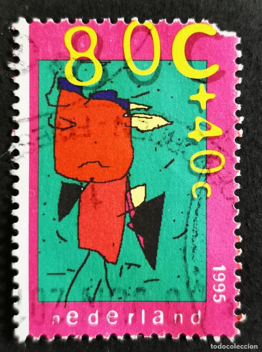 Sellos: Sello Pa&iacute;ses Bajos 1995, &rdquo;La maestra&rdquo; (Leonie Ensing), 80+40 c. Michel: NL 1559