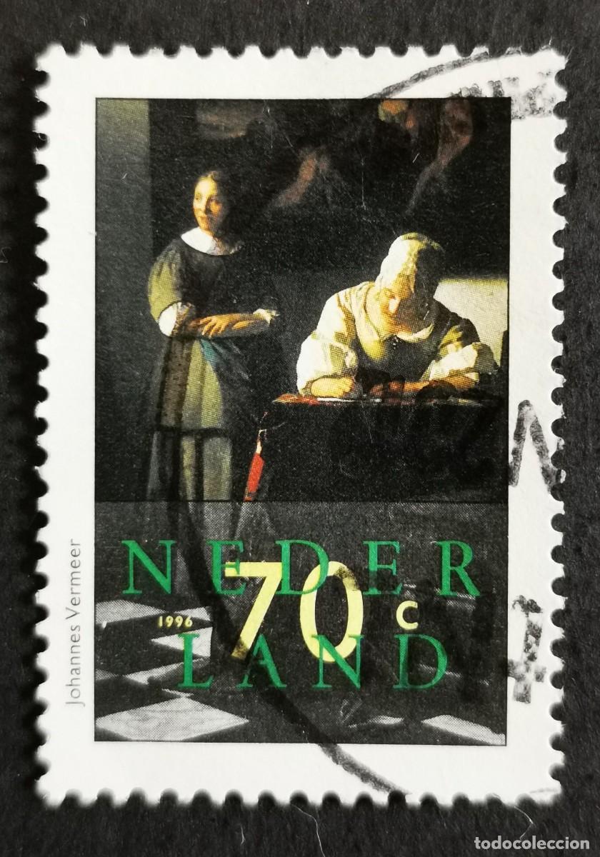 Sellos: Sello Pa&iacute;ses Bajos 1996, &rdquo;Una dama escribiendo una carta con su criada&rdquo;, 70 c. Michel: NL 1563
